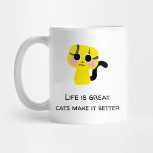 cats make life better Mug